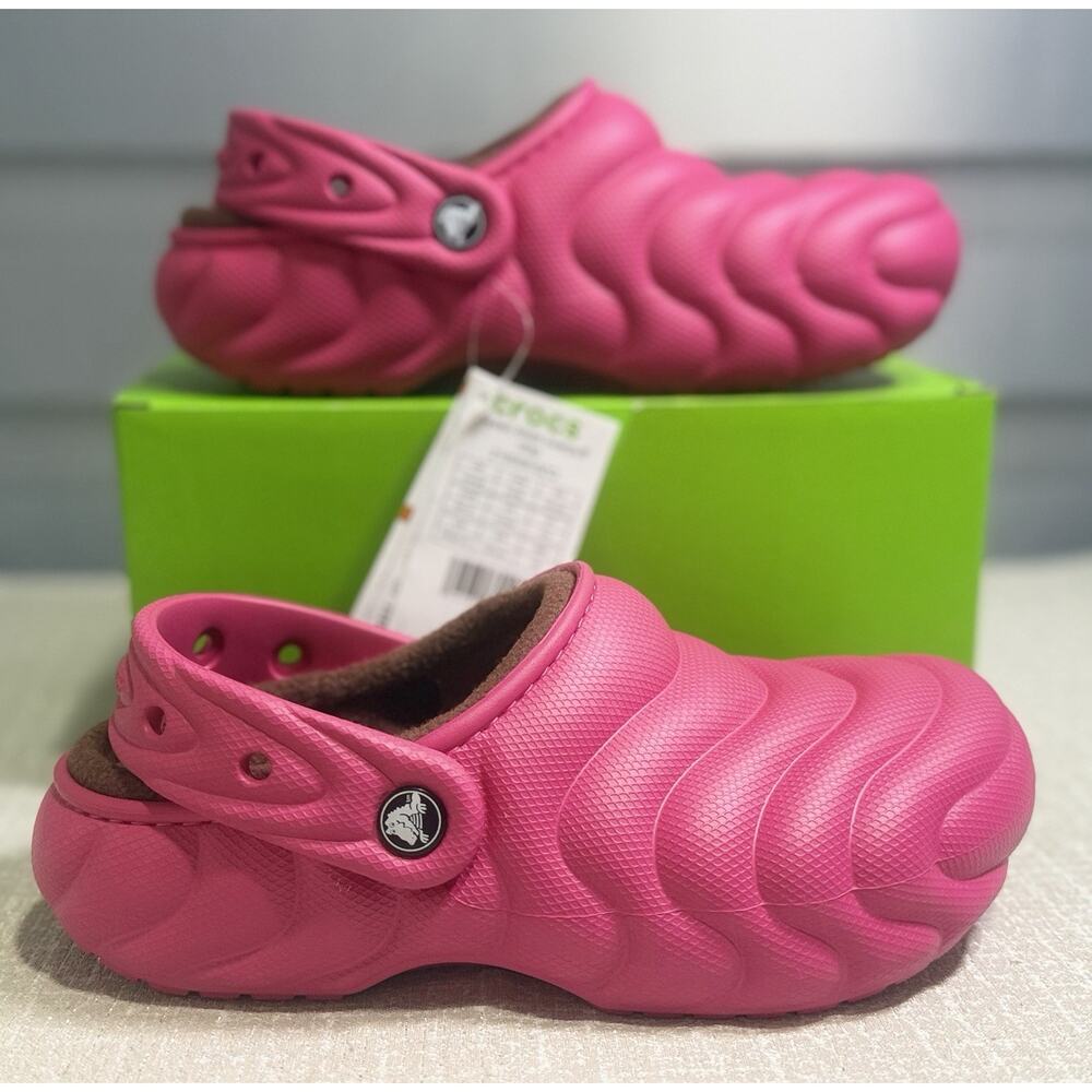 CROCS Classic Lined Overpuff Clog Slip On Dragonfruit Pink 210059 UNISEX W6/M4
